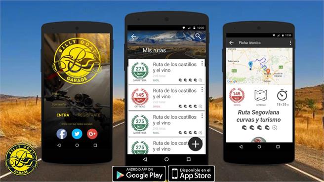 Nueva App Motera BillyGoatGarage