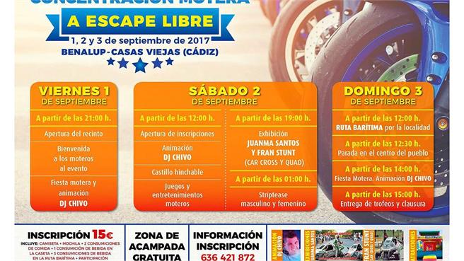 Calendario Motero: Las actividades