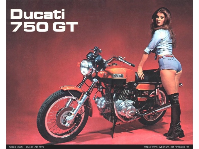 We review the evolution of motorcycle advertising