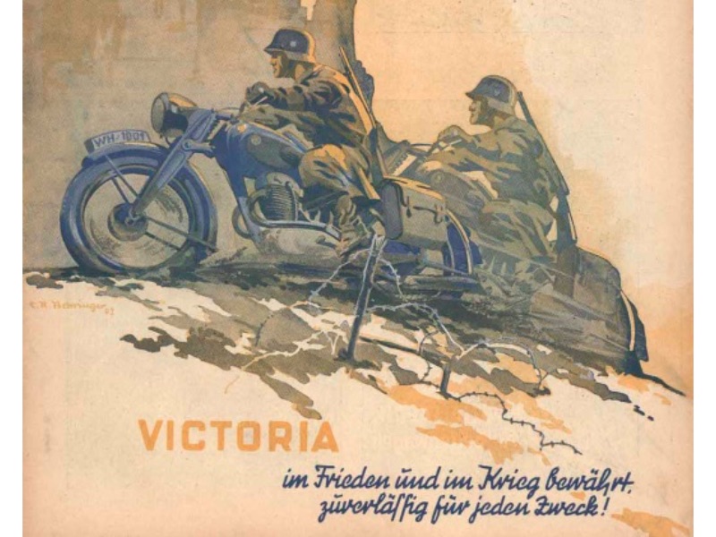 We review the evolution of motorcycle advertising