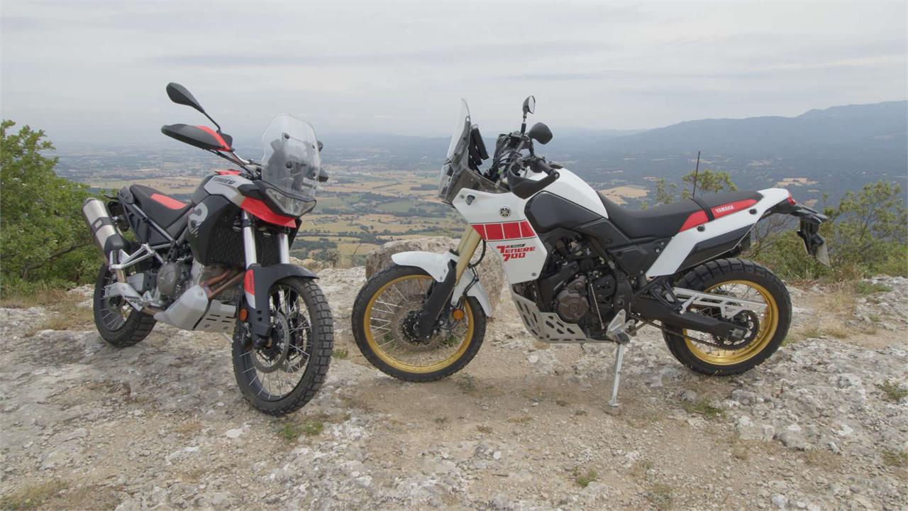 Which one do you prefer?  Face to face the new Aprilia Touareg 660 against the leader Yamaha Ténéré in its Rally Edition version.